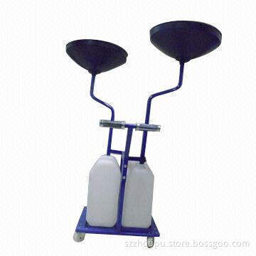 QM-201 waste oil machine, equipped w/ 2 capacity of 25 liters oil storage pots and 2 capacity of 10L